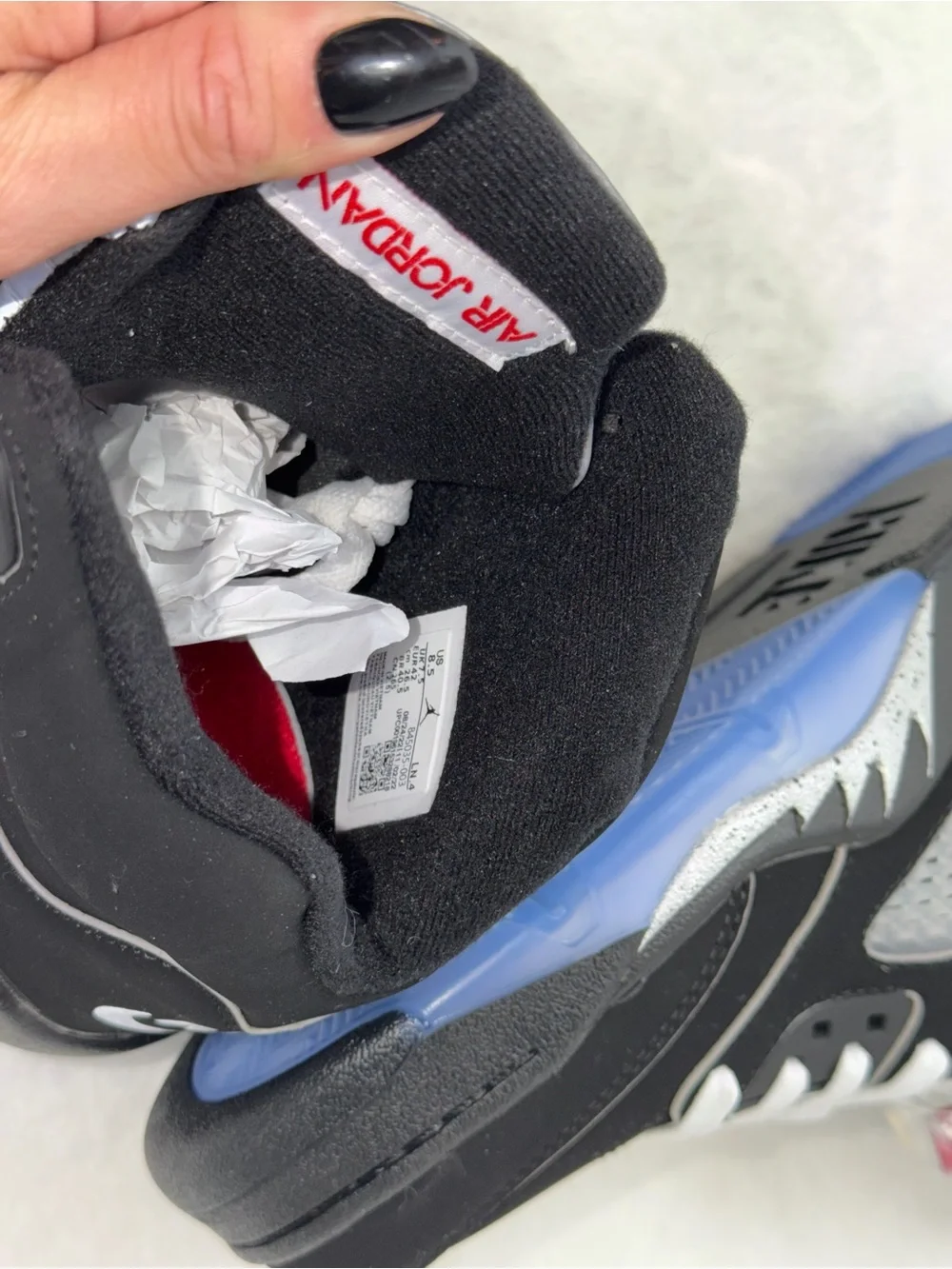 Jordan Men’s Suede Sneakers in Grey and White